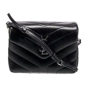 Saint Laurent Toy Loulou Crossbody Bag – Black Y Leather with Gunmetal Logo